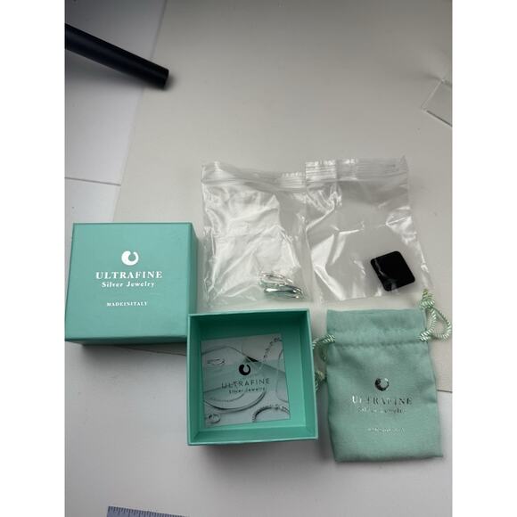 Milor Ultrafine 950 Purer Than Sterling Silver Pierced Earrings Double Oval Box - Picture 12 of 13